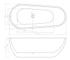 Sanotechnik Chicago 170x75 szabadon álló kád