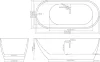 Sanotechnik Melbourne szabadon 170x75 álló kád