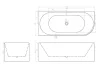 Sanotechnik Bali 170x80 egyedi akrilkád