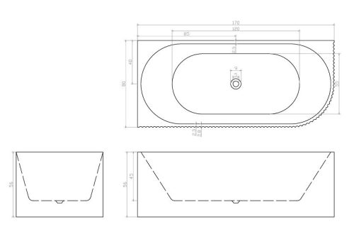 Sanotechnik Bali 170x80 egyedi akrilkád