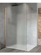 Gelco Vario Walk-in 100 cm zuhanyfal matt frost üveggel, arany profillal