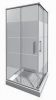 Lyra Plus 90x90 szögletes zuhanykabin matt fehér csíkos