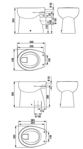 Baby gyermek wc, alsós méretei