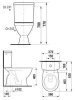 Lyra Plus monoblokkos wc 826387 méretei