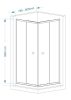 Agga 80x80 szögletes zuhanykabin méretei