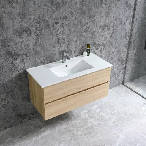 Sanotechnik Corbo 100 cm fürdőszobabútor fa erezetű