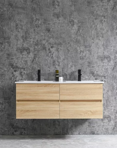 Sanotechnik Corbo 120 cm fürdőszobabútor fa erezetű