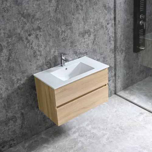 Sanotechnik Corbo 80 cm fürdőszobabútor fa erezetű