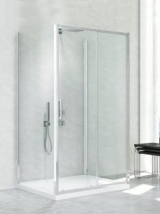 New Corrina 100x90x90 3 oldalú zuhanykabin egyenes falra