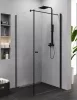 NewTrendy Superia Black 80x80 szögletes nyílóajtós zuhanykabin