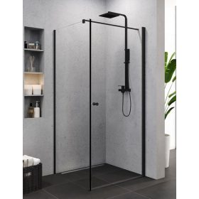   NewTrendy Superia Black 80x80 szögletes nyílóajtós zuhanykabin