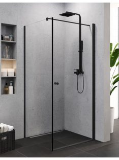Superia Black 90x90 szögletes nyílóajtós zuhanykabin