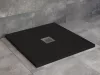 Kios C 80x80 szögletes öntött márvány zuhanytálca fekete