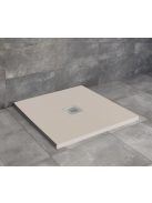 Kios C 80x80 szögletes öntött márvány zuhanytálca bézs