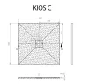Radaway Kios C 80x80 szögletes öntött márvány zuhanytálca