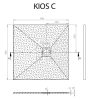 Radaway Kios C 90x90 szögletes öntött márvány zuhanytálca