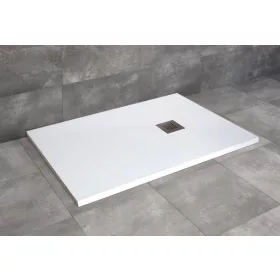 Kios F 140x70 téglalap öntött márvány zuhanytálca fehér