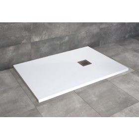 Kios F 150x90 téglalap öntött márvány zuhanytálca fehér