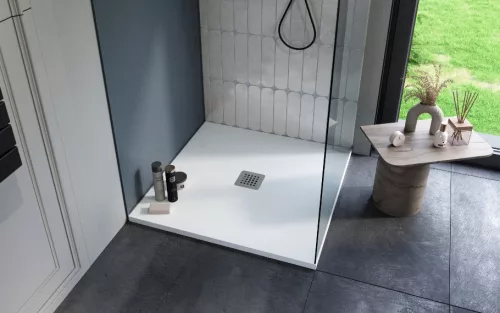 Radaway Kios SEw C 90x90 szögletes öntött márvány zuhanytálca