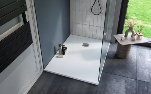 Radaway Kios SEw F 100x80 téglalap öntött márvány zuhanytálca
