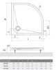 Roltechnik Marmo Neo Round 100x100 cm íves öntött márvány zuhanytálca