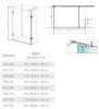 Sanotechnik Wide I. 130x80 falsíkra szerelhető zuhanyfal