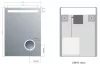Sapho  Astro 60x80 cm tükör LED világítással, kozmetikai tükörrel