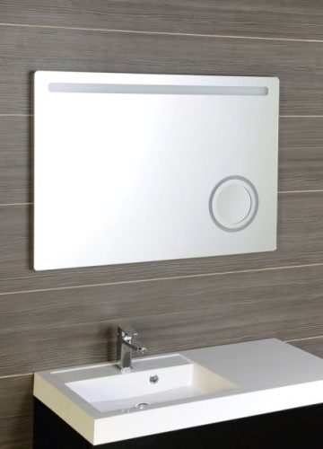 Sapho Astro 100x70 cm tükör LED világítással, kozmetikai tükörrel