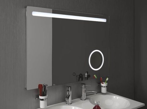 Sapho Astro 100x70 cm tükör LED világítással, kozmetikai tükörrel