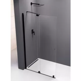 Polysan Modular Shower Black 100 fix fal tolóajtóval