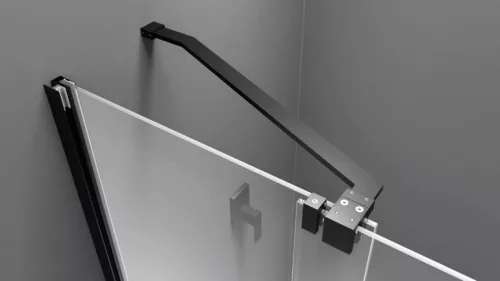 Polysan Modular Shower Black 100 fix fal tolóajtóval