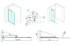 Polysan Modular Shower 100 fix fal tolóajtóval