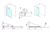 Polysan Modular Shower Black 120 fix fal tolóajtóval