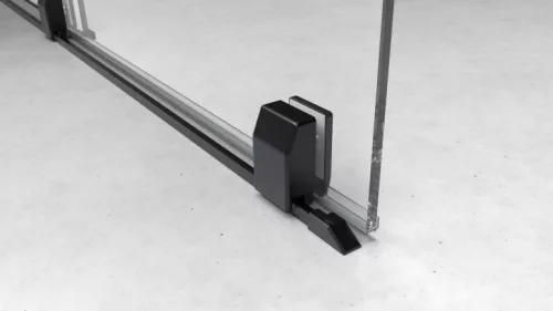 Polysan Modular Shower Black 140 fix fal tolóajtóval