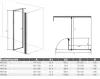 Sanotechnik Grande 140 cm kétrészes zuhanyajtó