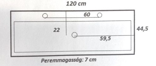 Montana 120x45 öntött márvány mosdó