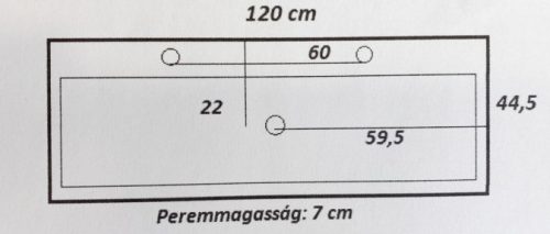 Montana II 120x45  öntött márvány mosdó