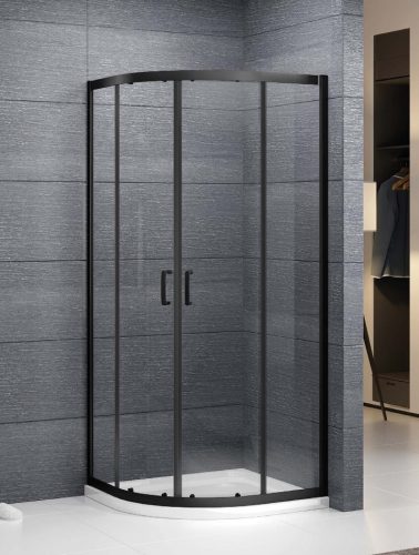 Sanipro Albis Black 90x90  íves zuhanykabin