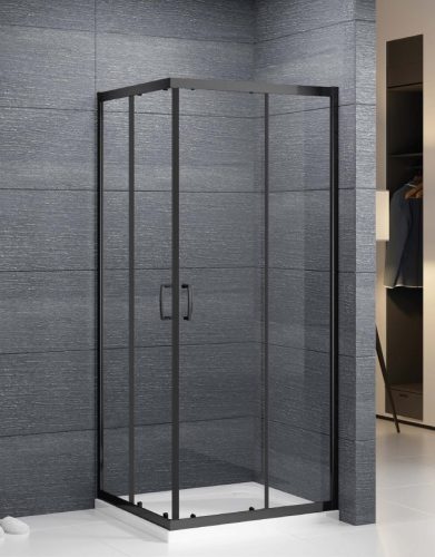 Sanipro Sundis Black 90x90 szögletes zuhanykabin