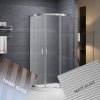 Sanipro Albis 90x90 íves zuhanykabin matt üveggel
