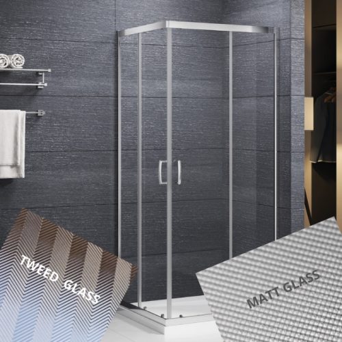 Sanipro Sundis 80x80 szögletes zuhanykabin matt üveggel