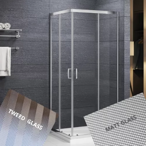 Sanipro Sundis 90x90 szögletes zuhanykabin matt üveggel