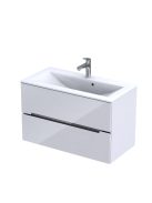 Silver 90 cm alsóbútor mosdóval fényes fehér