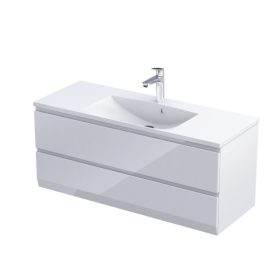 Brylant Uni 120 cm alsóbútor mosdóval fehér