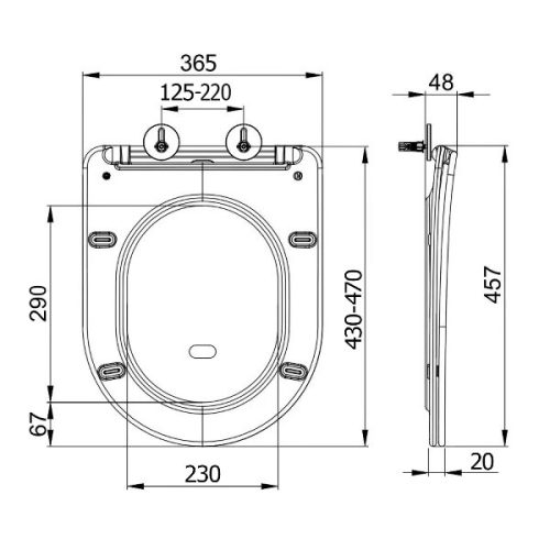 Sapho Paco Slim Soft Close WC-ülőke