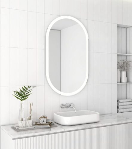 Sapho Parga 60x100 cm ovális tükör LED világítással