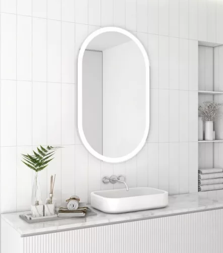 Sapho Parga 60x100 cm ovális tükör LED világítással