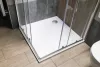 Aqualine Tecmi 80x80 cm öntött márvány zuhanytálca