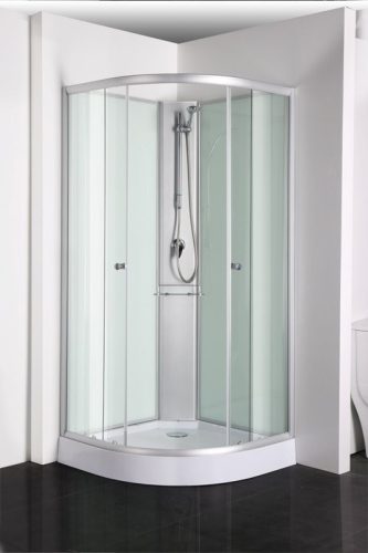 Sanotechnik Rio 90x90 cm íves hátfalas komplett zuhanykabin
