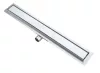 Roltechnik RRF-WG-800 rozsdamentes zuhanyfolyóka fehér üveg betéttel, 800 mm